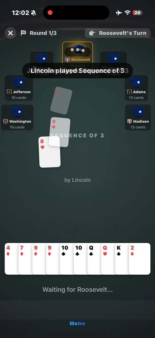 Presidents and Scum screenshot